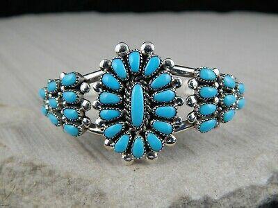 Zuni Turquoise & Sterling Silver Bracelet - Lorriane Waatsa - High Lonesome Trading