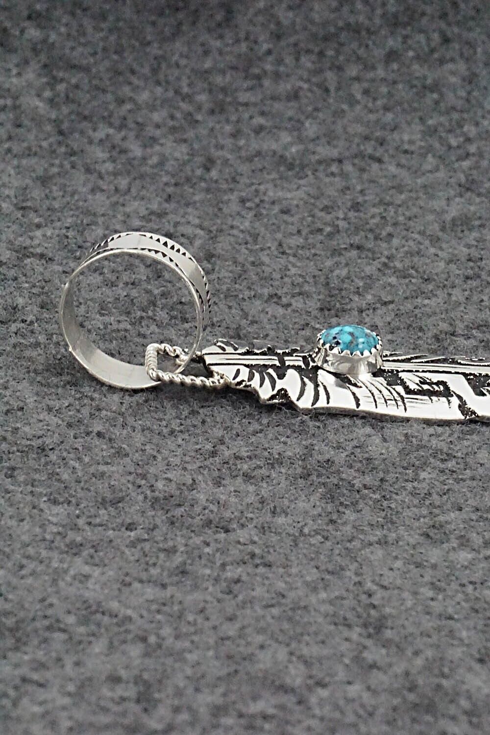 Turquoise & Sterling Silver Pendant - Richard Singer