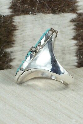 Turquoise & Sterling Silver Ring - Lyolita Tsattie - Size 12.25