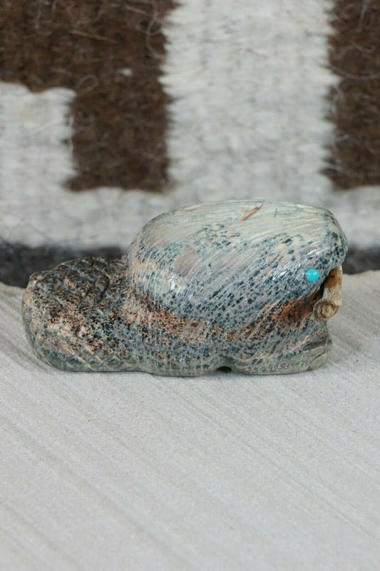 Beaver Zuni Fetish Carving - Michael Yatsayte - High Lonesome Trading