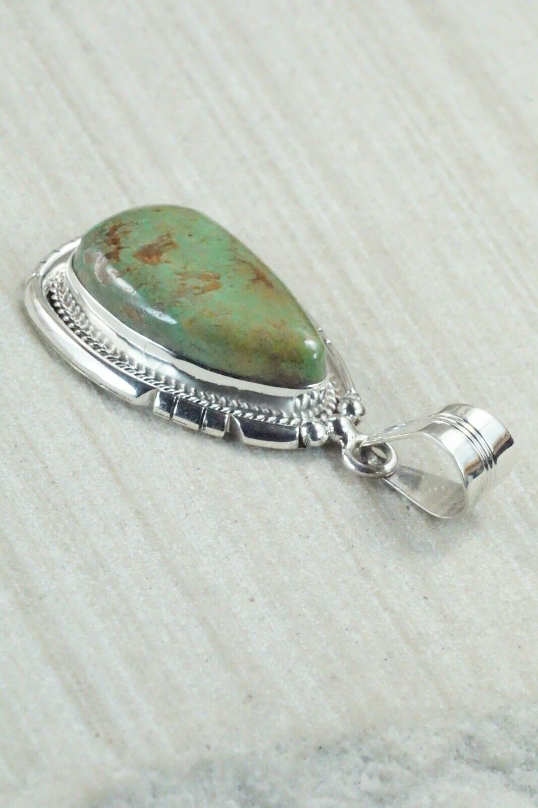 Turquoise & Sterling Silver Pendant - Samuel Yellowhair