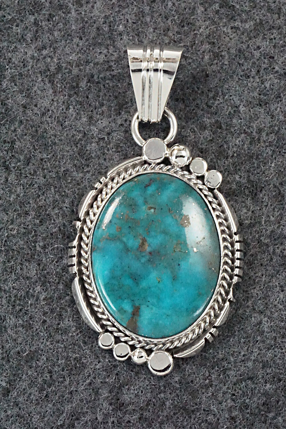 Turquoise & Sterling Silver Pendant - Marita Benally