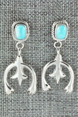 Turquoise & Sterling Silver Earrings - Verley Betone