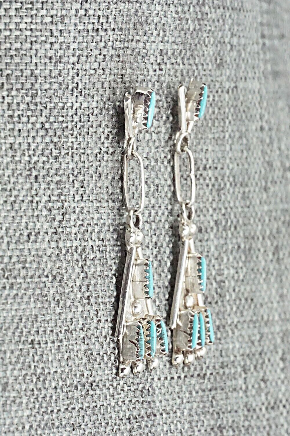 Turquoise & Sterling Silver Earrings - Rena Cachina