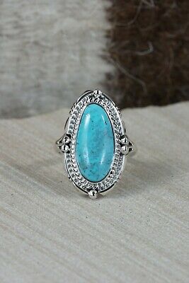Navajo Turquoise & Sterling Silver Ring - Daniel Benally - Size 7