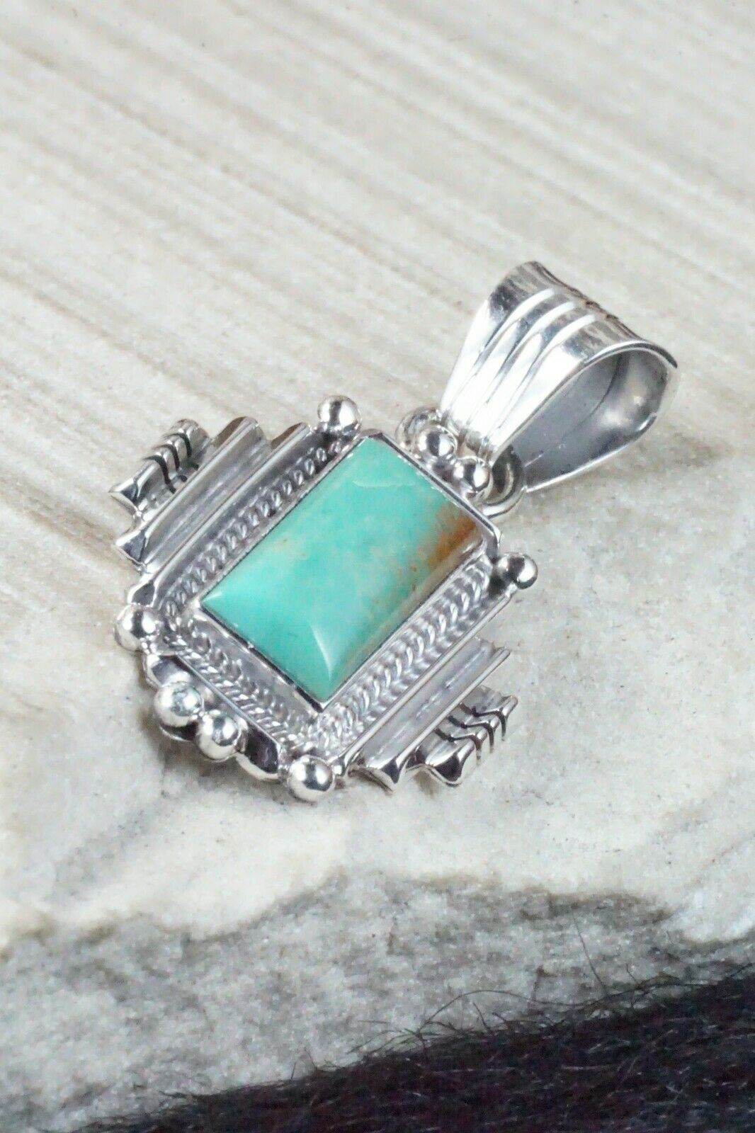 Turquoise & Sterling Silver Pendant - Daniel Benally
