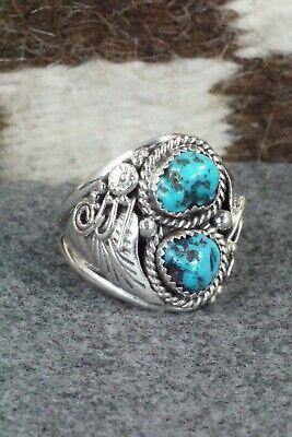 Turquoise & Sterling Silver Ring - Leonard Spencer - Size 11.25 - High Lonesome Trading