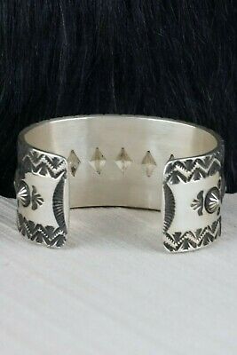 Navajo Sterling Silver Bracelet - Elvira Bill - High Lonesome Trading