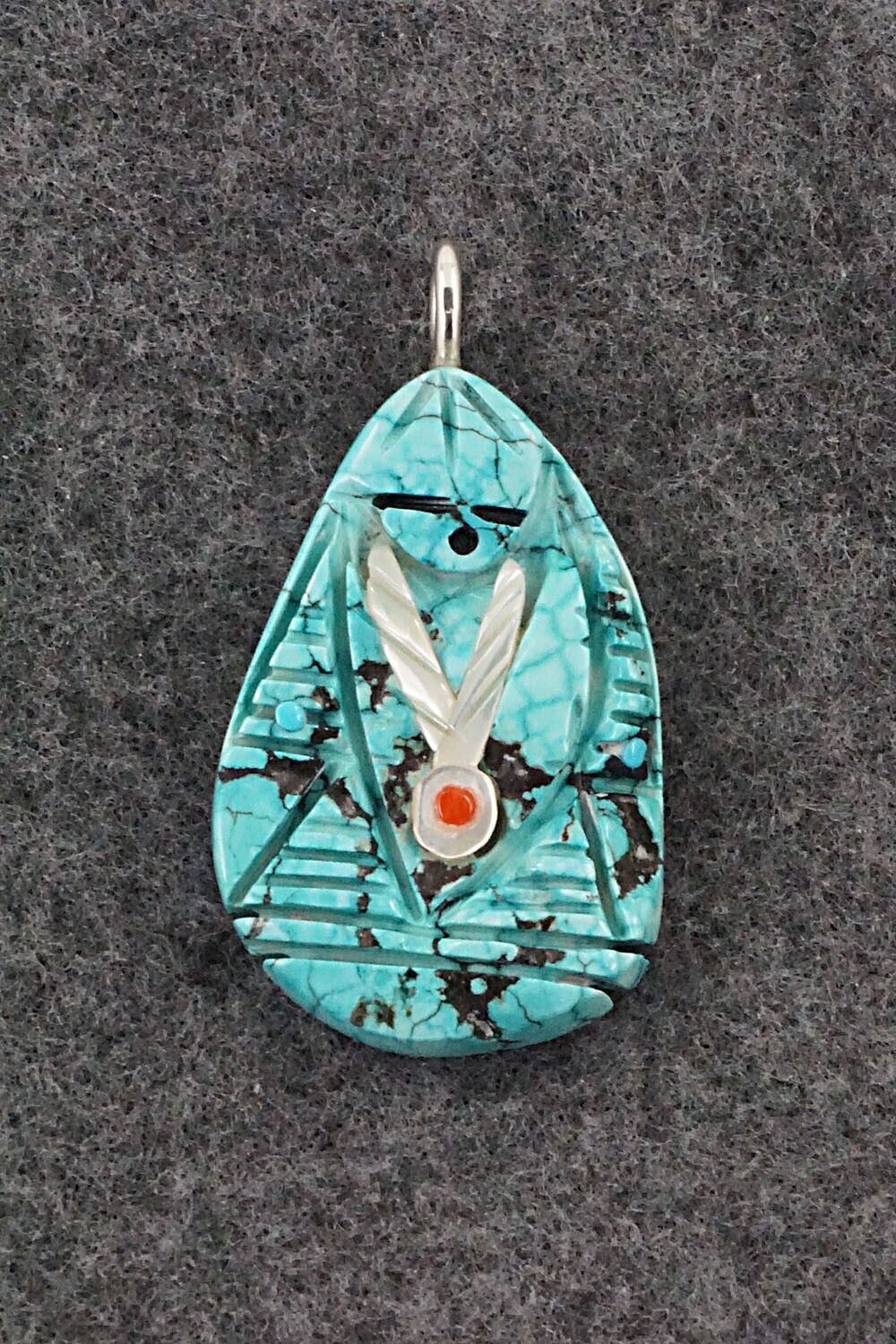 Turquoise Corn Maiden Pendant - Vickie Quandelacy