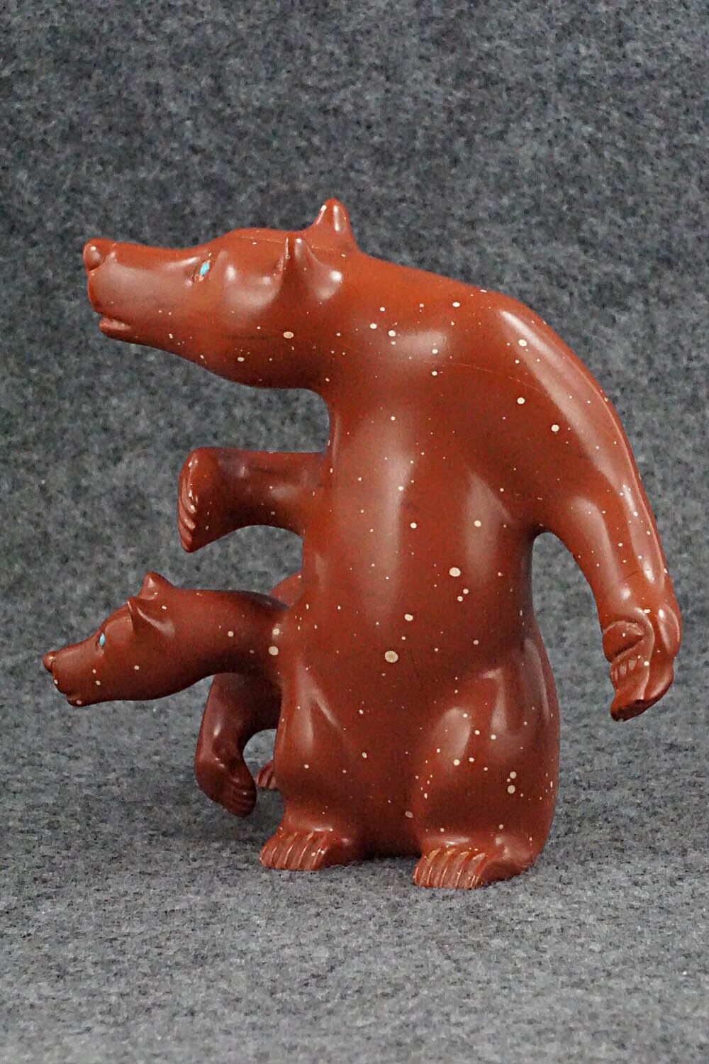 Bear and Cub Zuni Fetish Carving - Albert Eustace