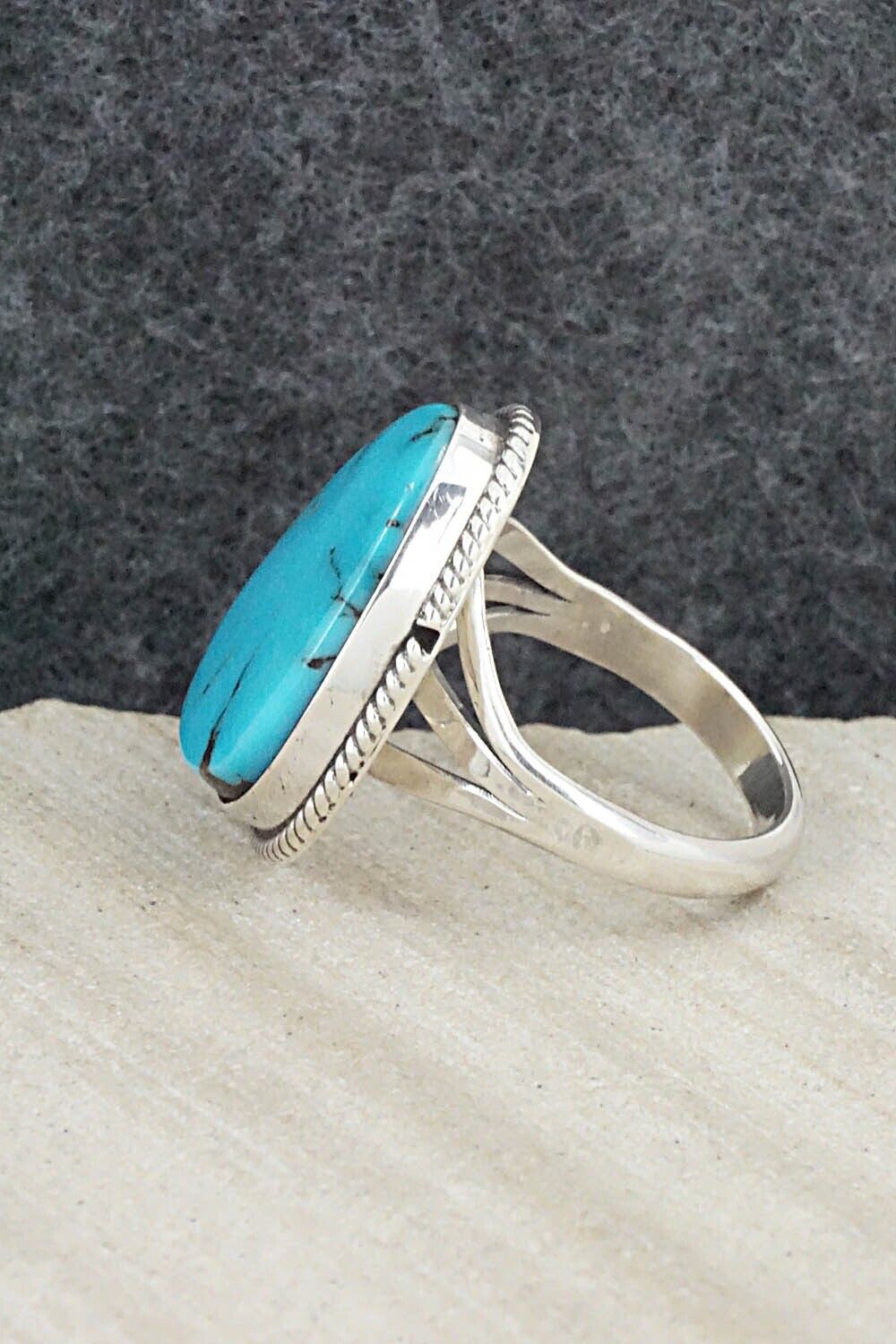 Turquoise & Sterling Silver Ring - Alice Rose Saunders - Size 6.5