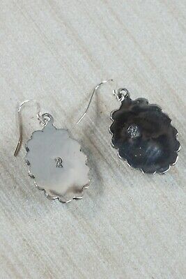 Navajo Turquoise and Sterling Silver Earrings - Angeline Platero - High Lonesome Trading