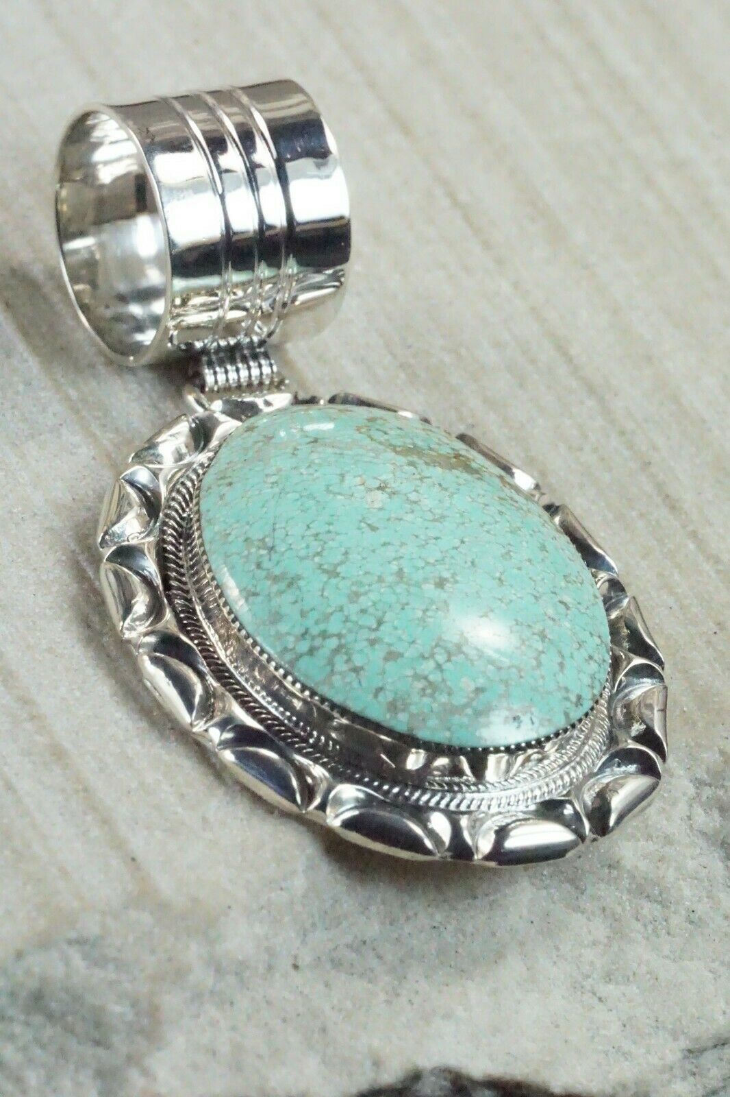 Turquoise & Sterling Silver Pendant - Gregg Yazzie