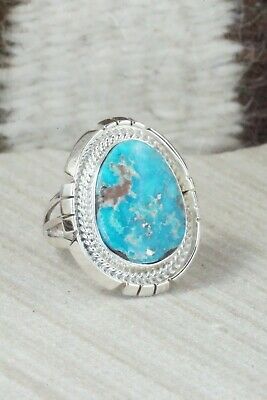 Turquoise & Sterling Silver Ring - Samuel Yellowhair - Size 6.75