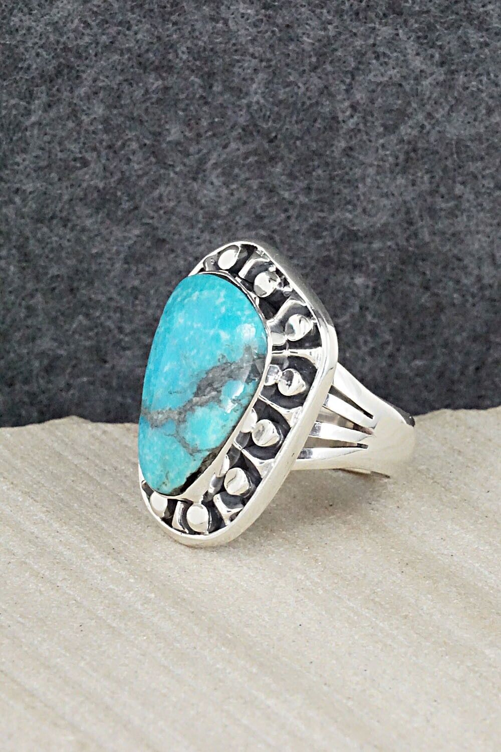Turquoise & Sterling Silver Ring - Jimson Belin - Size 7