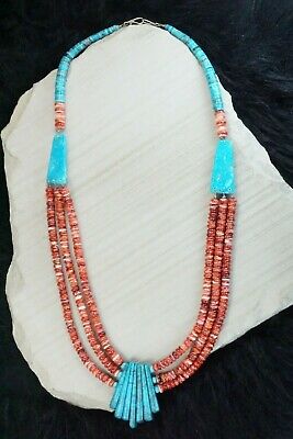 Spiny Oyster & Turquoise Necklace - Lupe Lovato