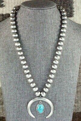 Turquoise & Sterling Silver Pearl Necklace - Jan Mariano - High Lonesome Trading