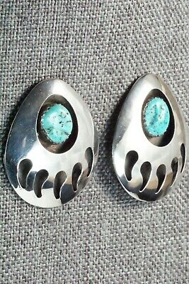 Turquoise & Sterling Silver Earrings - Virginia Long
