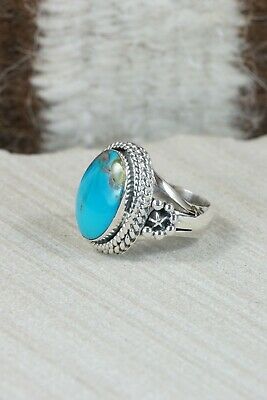 Navajo Turquoise & Sterling Silver Ring - Sheena Jack - Size 5