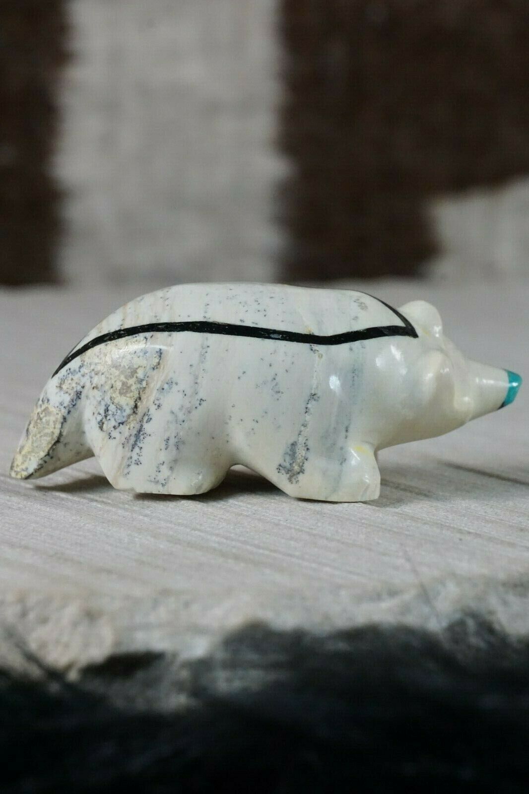 Badger Zuni Fetish Carving - Enrike Leekya - High Lonesome Trading