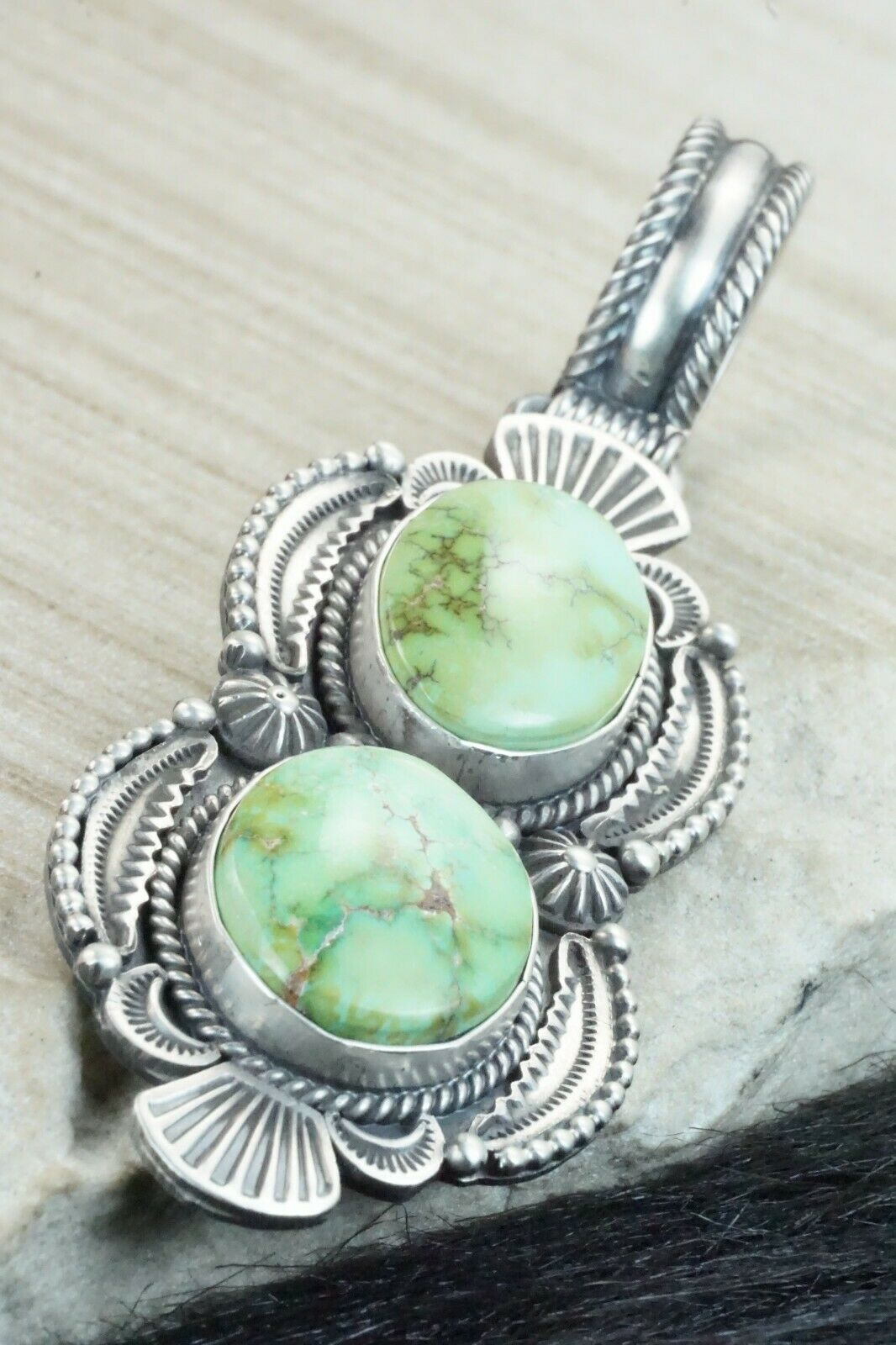 Turquoise & Sterling Silver Pendant - Michael Calladitto