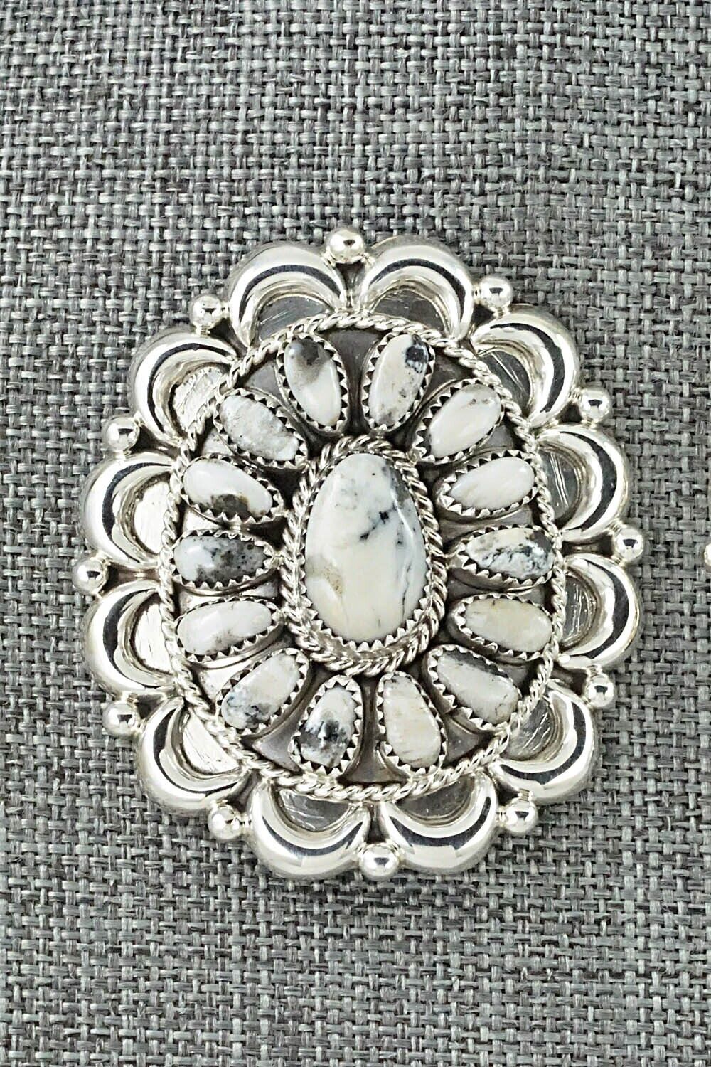 White Buffalo & Sterling Silver Earrings - Jaz Wilson