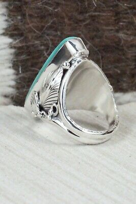 Turquoise & Sterling Silver Ring - Darrell Morgan - Size 8