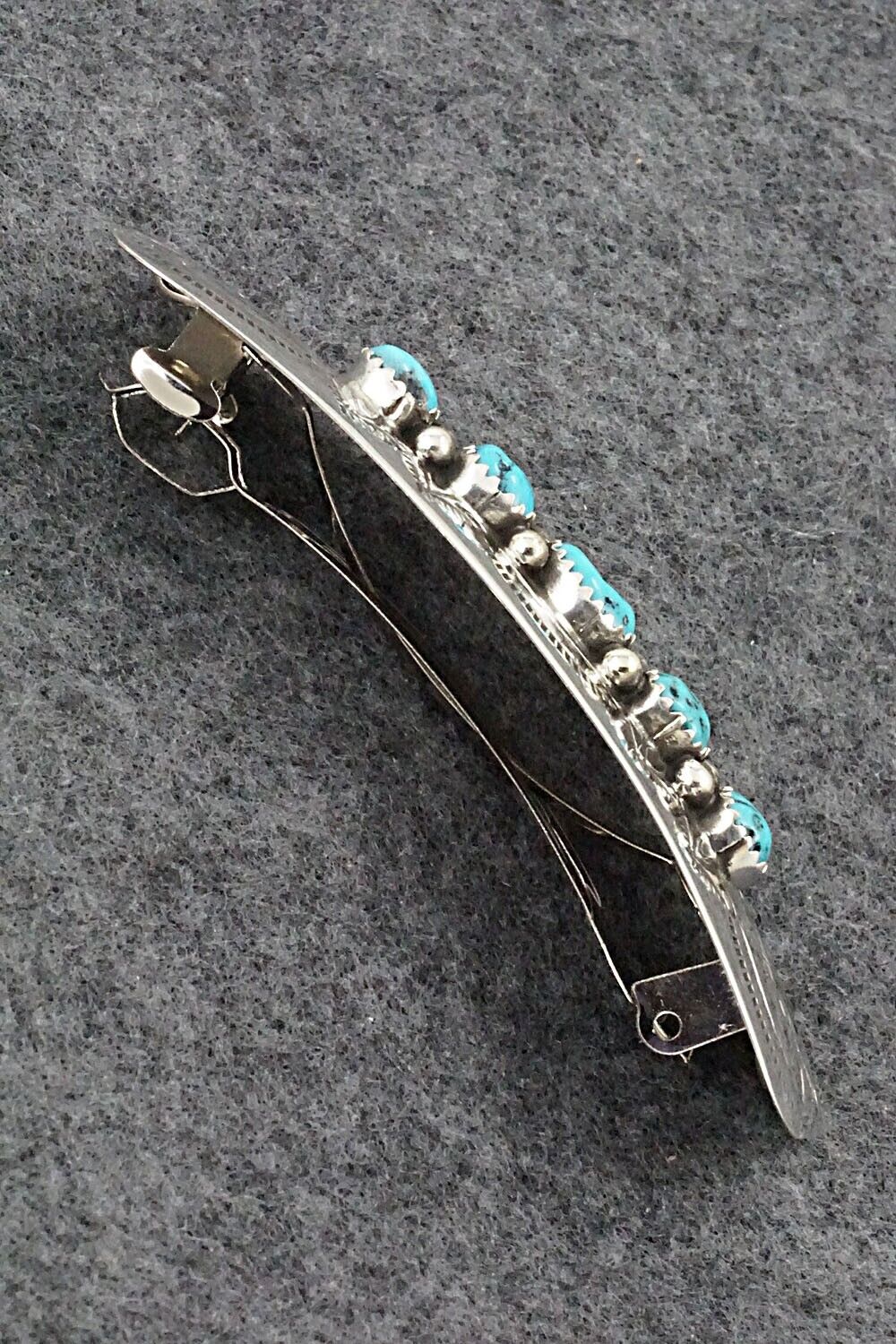 Turquoise & Sterling Silver Hair Barrette - Jolene Begay
