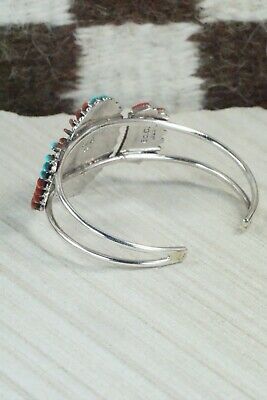 Coral, Turquoise & Sterling Silver Bracelet - Edmund Cooeyate