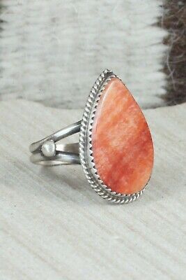 Spiny Oyster & Sterling Silver Ring - Selina Warner - Size 7.75