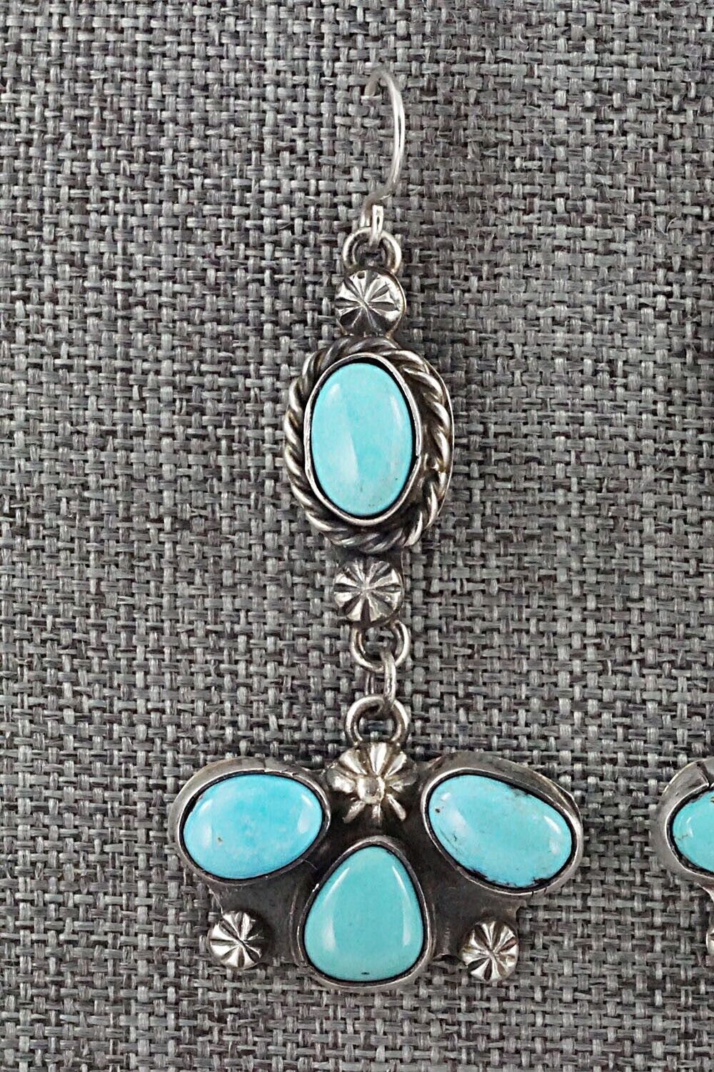 Turquoise & Sterling Silver Earrings - Wilson Dawes