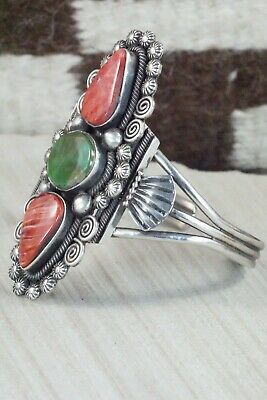 Royston Turquoise, Spiny Oyster & Sterling Silver Bracelet - Jess Martinez