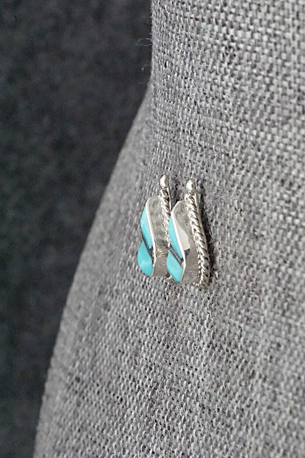 Turquoise & Sterling Silver Earrings - Gloria Tucson