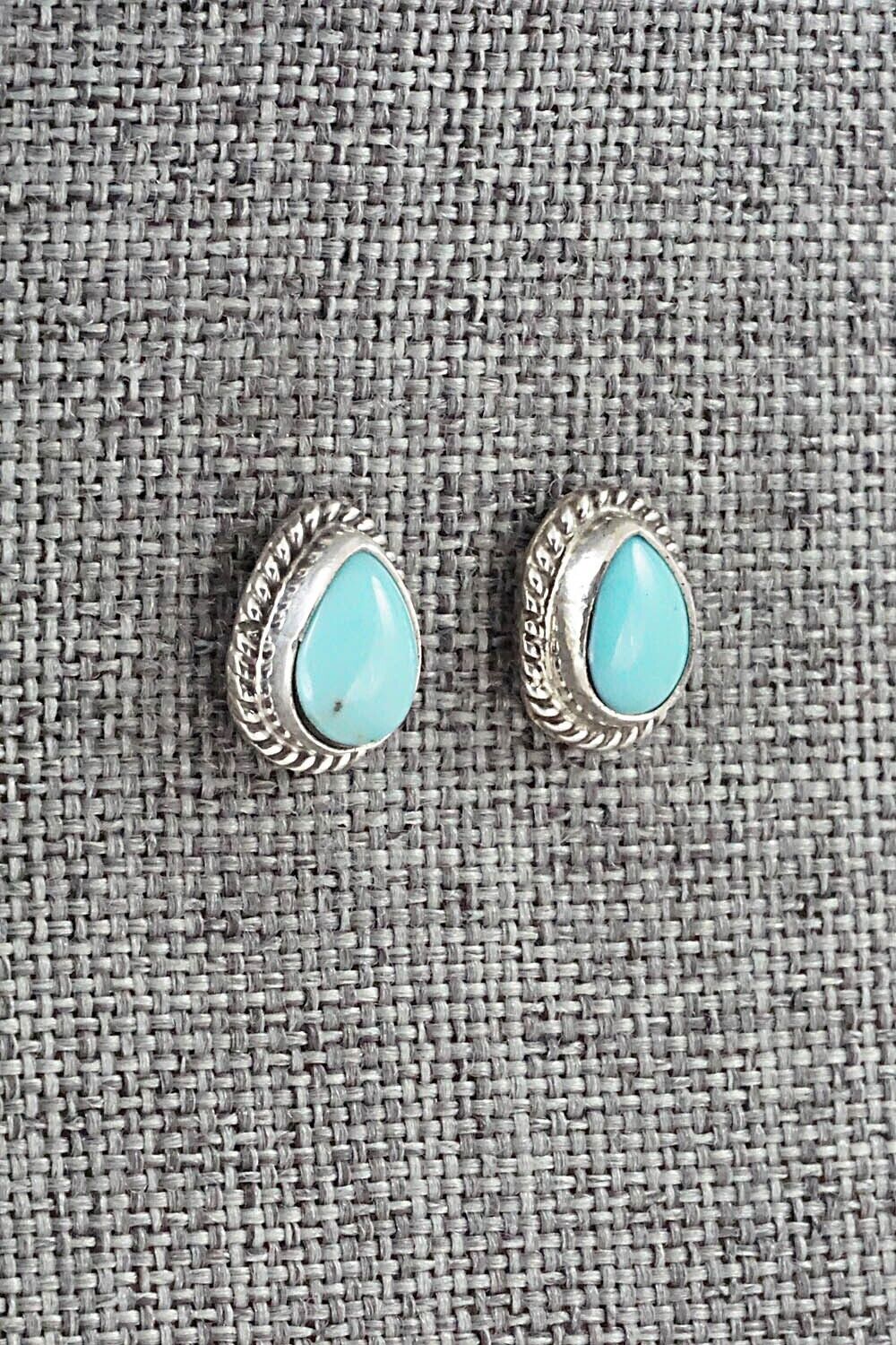 Turquoise & Sterling Silver Earrings - Rosemary Saunders