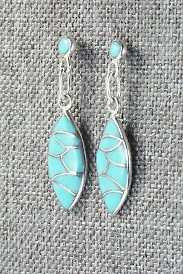 Turquoise & Sterling Silver Earrings - Danny Seoutewa