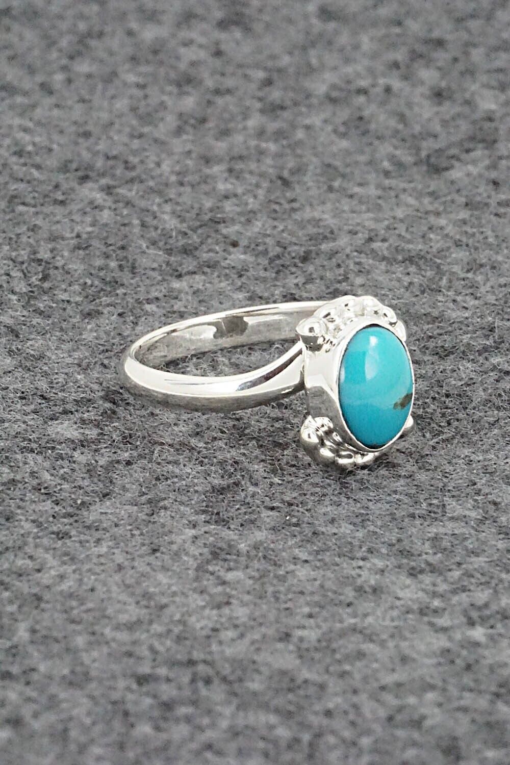 Turquoise & Sterling Silver Ring - William Begay - Size 8.5