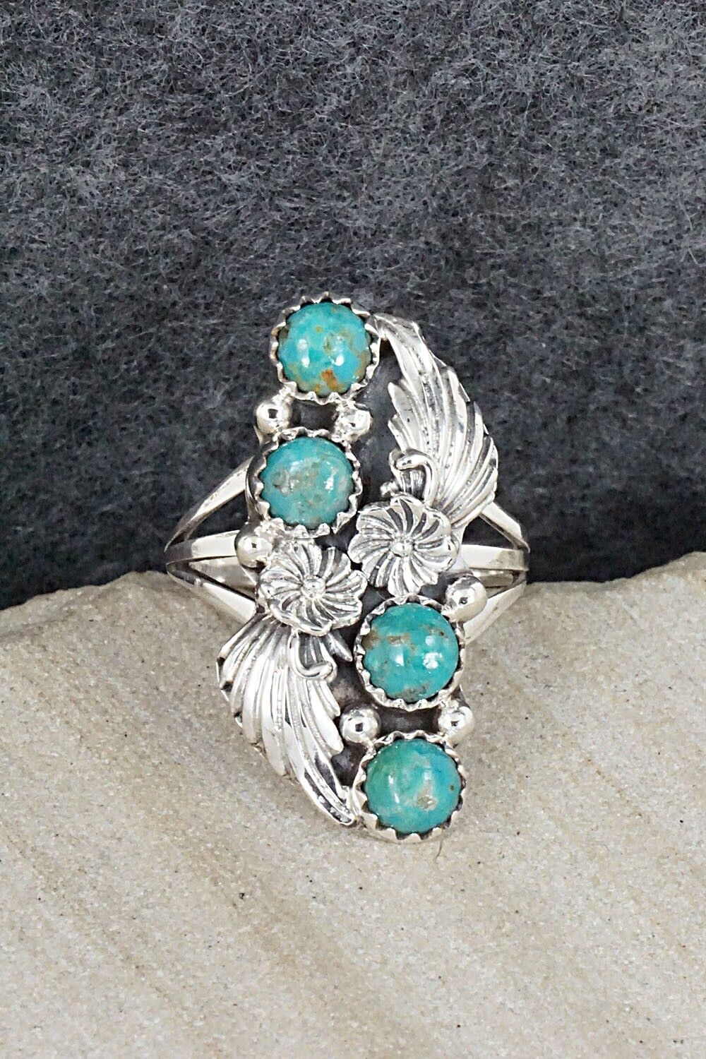 Turquoise & Sterling Silver Ring - Harris Largo - 6.25