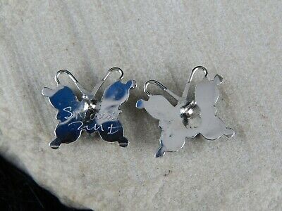 Zuni Turquoise & Sterling Silver Butterfly Earrings - Sylvin Noche - High Lonesome Trading