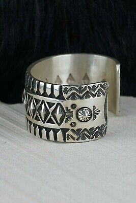 Navajo Sterling Silver Bracelet - Elvira Bill - High Lonesome Trading