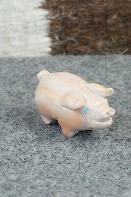 Pig Zuni Fetish Carving - Stanton Hannaweeka