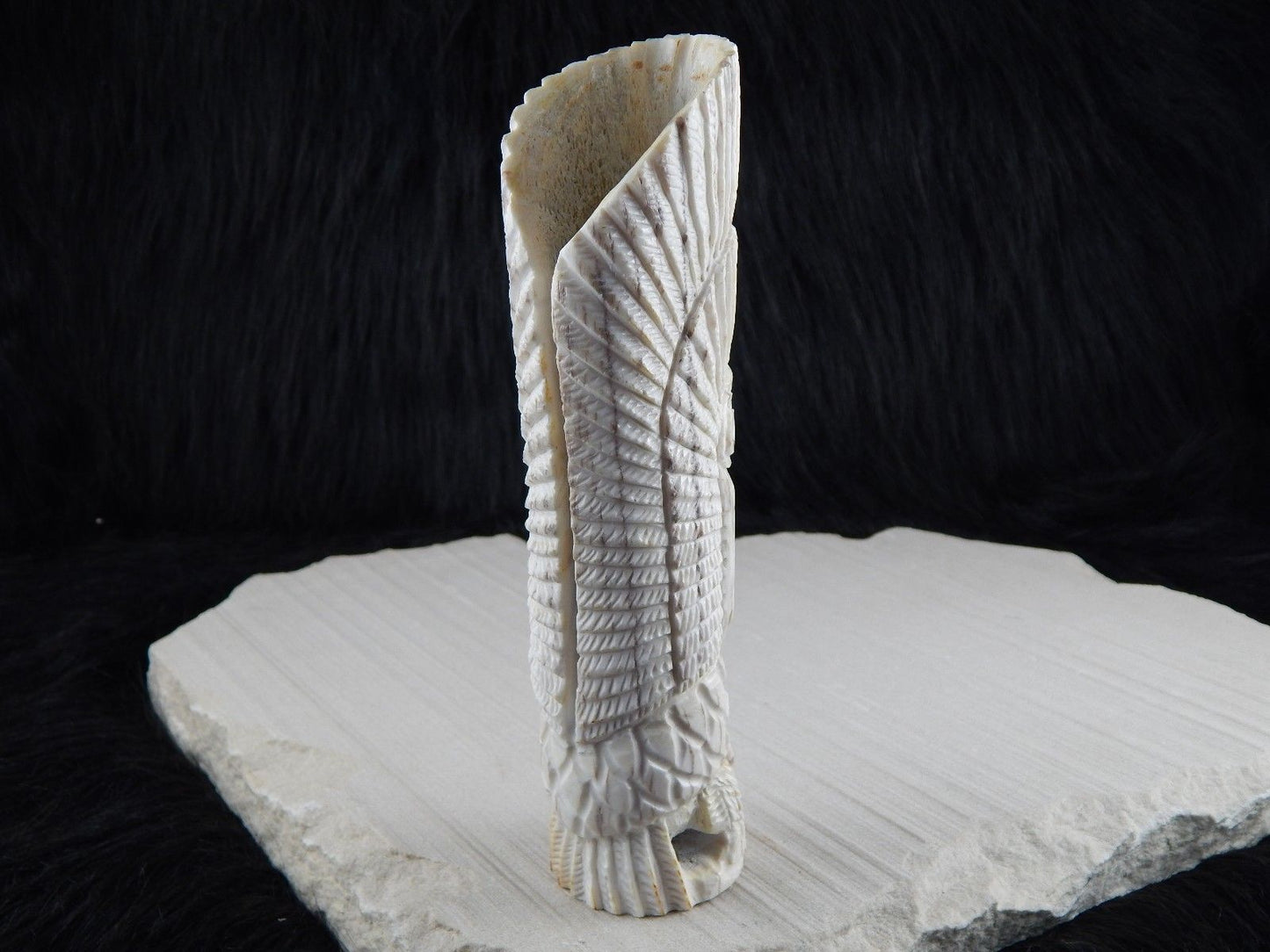 Chief & Eagle Zuni Fetish Carving - Jerrold Lahaleon - High Lonesome Trading