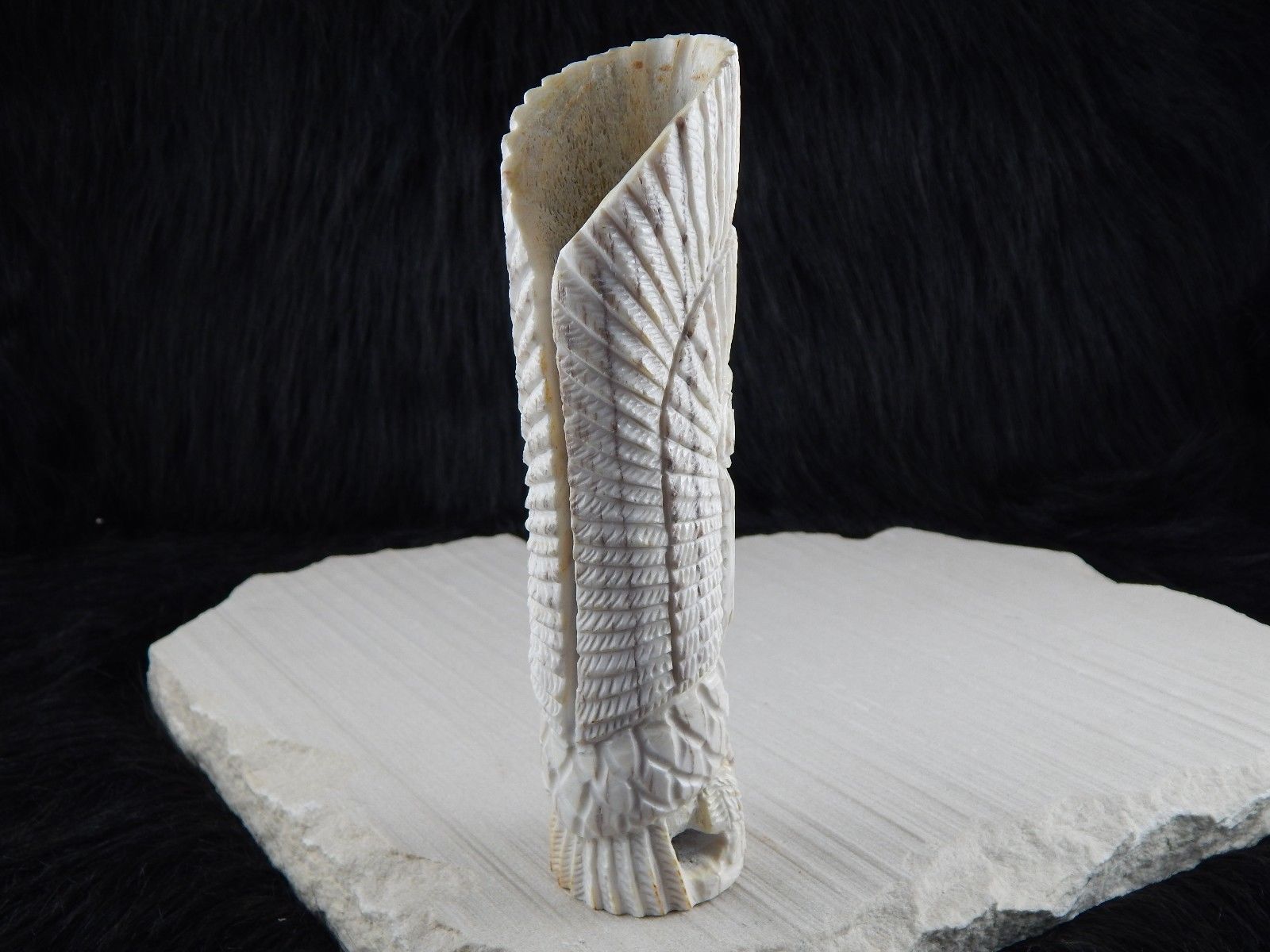 Chief & Eagle Zuni Fetish Carving - Jerrold Lahaleon - High Lonesome Trading