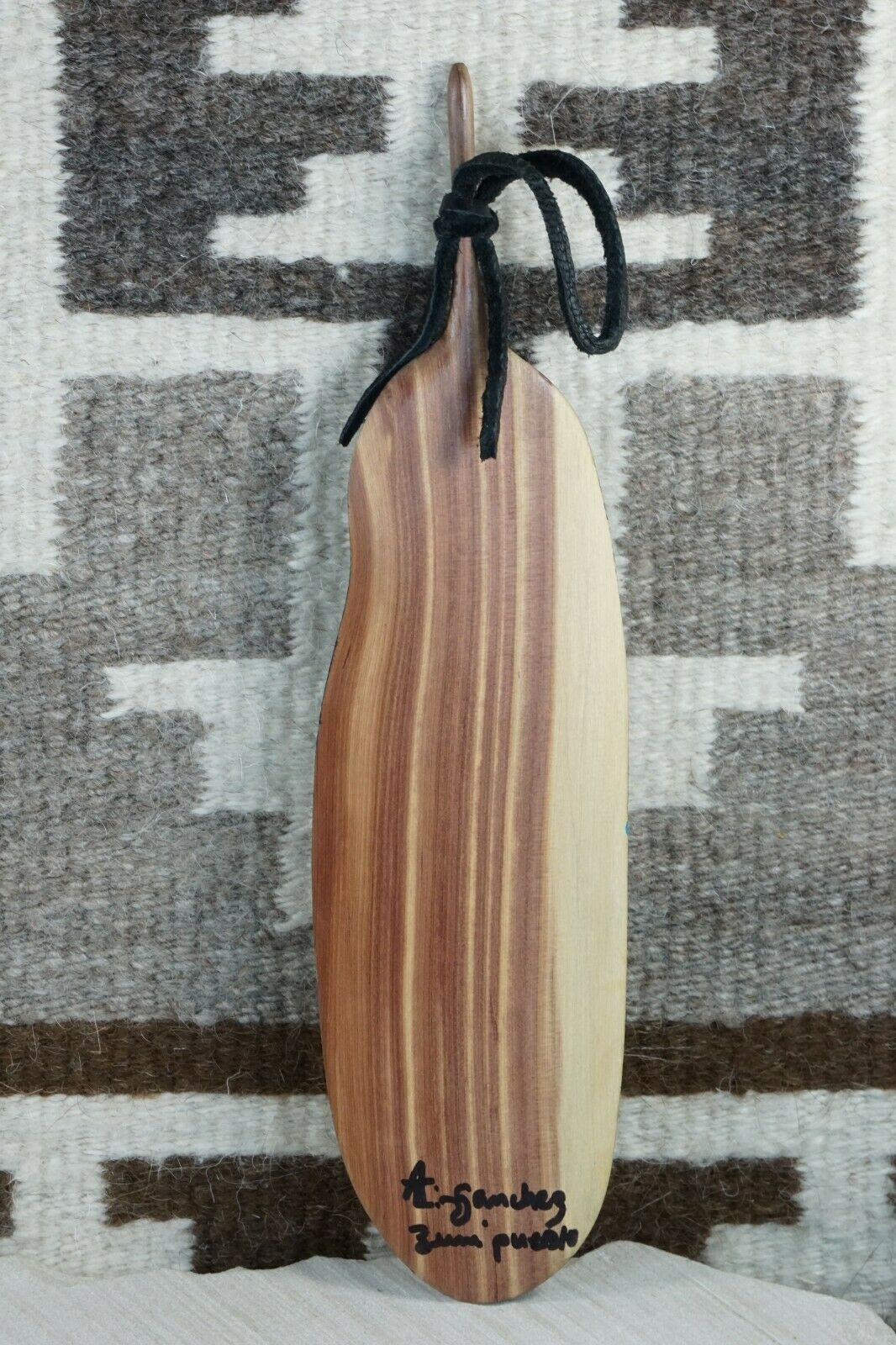 Zuni Painted Carved Wood Feather