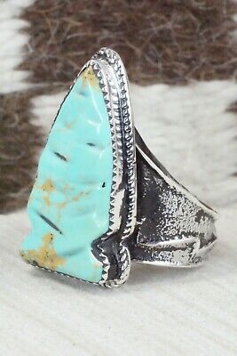 Turquoise and Sterling Silver Ring - Glenn Livingston - Size 11
