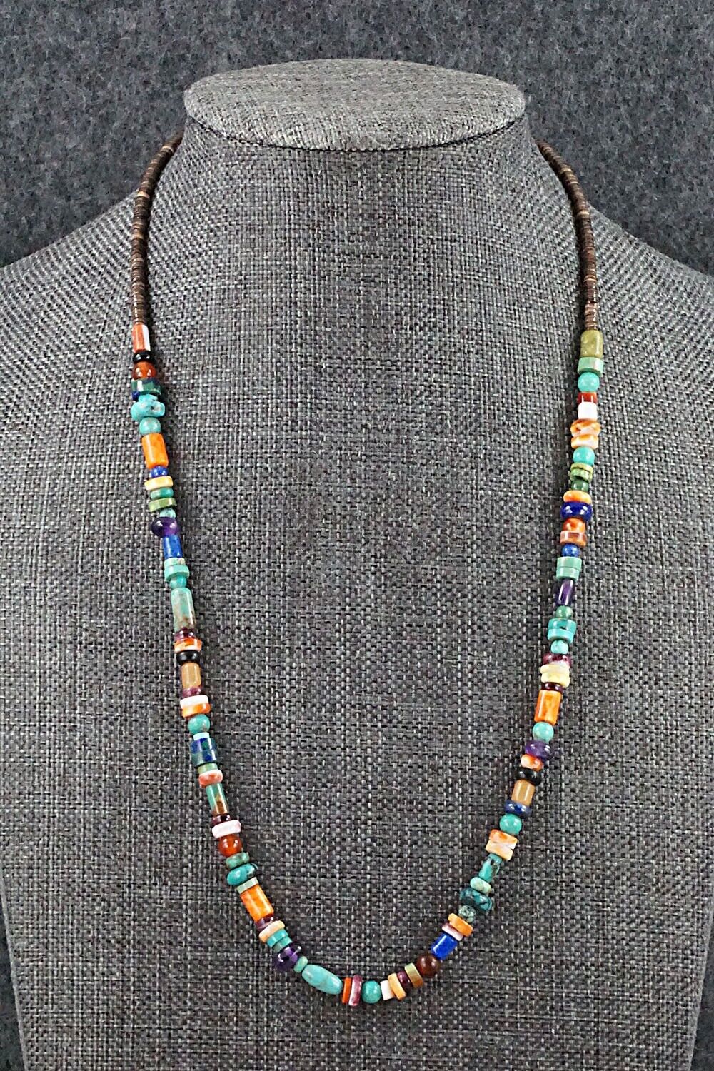 Multi Stone and Sterling Silver Necklace - Helen Tsosie
