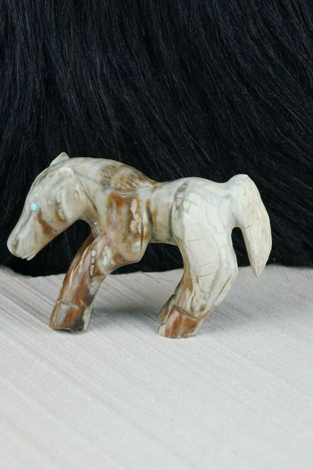 Horse Zuni Fetish Carving - Jonas Hastito - High Lonesome Trading