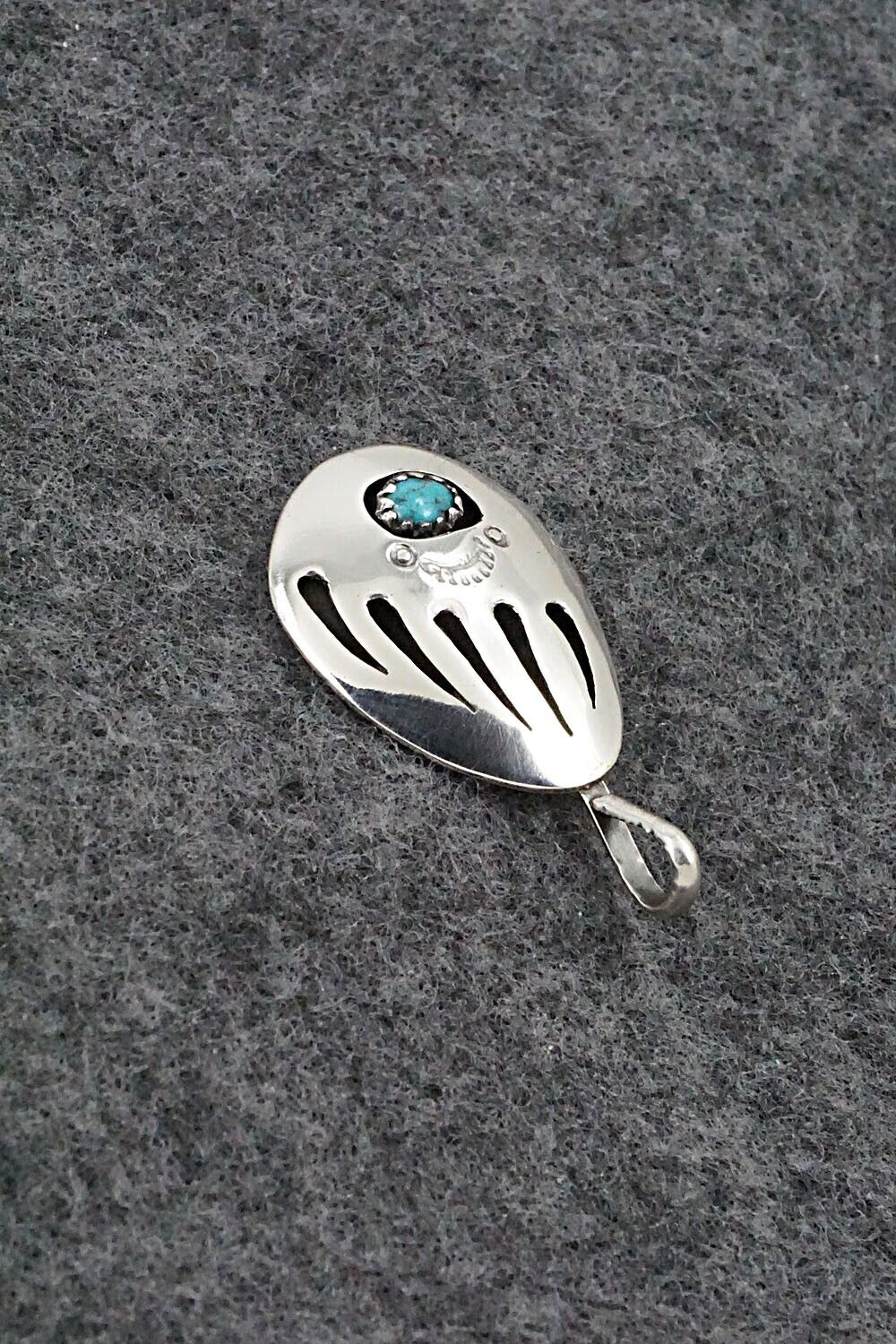 Turquoise & Sterling Silver Pendant - Ervin Begay