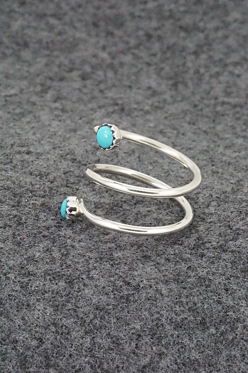 Turquoise & Sterling Silver Ring - Yolanda Skeets - Size 8.5