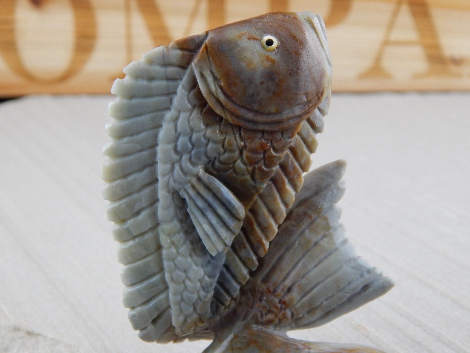 Fish Zuni Fetish Carving - Ben Kaamasee - High Lonesome Trading
