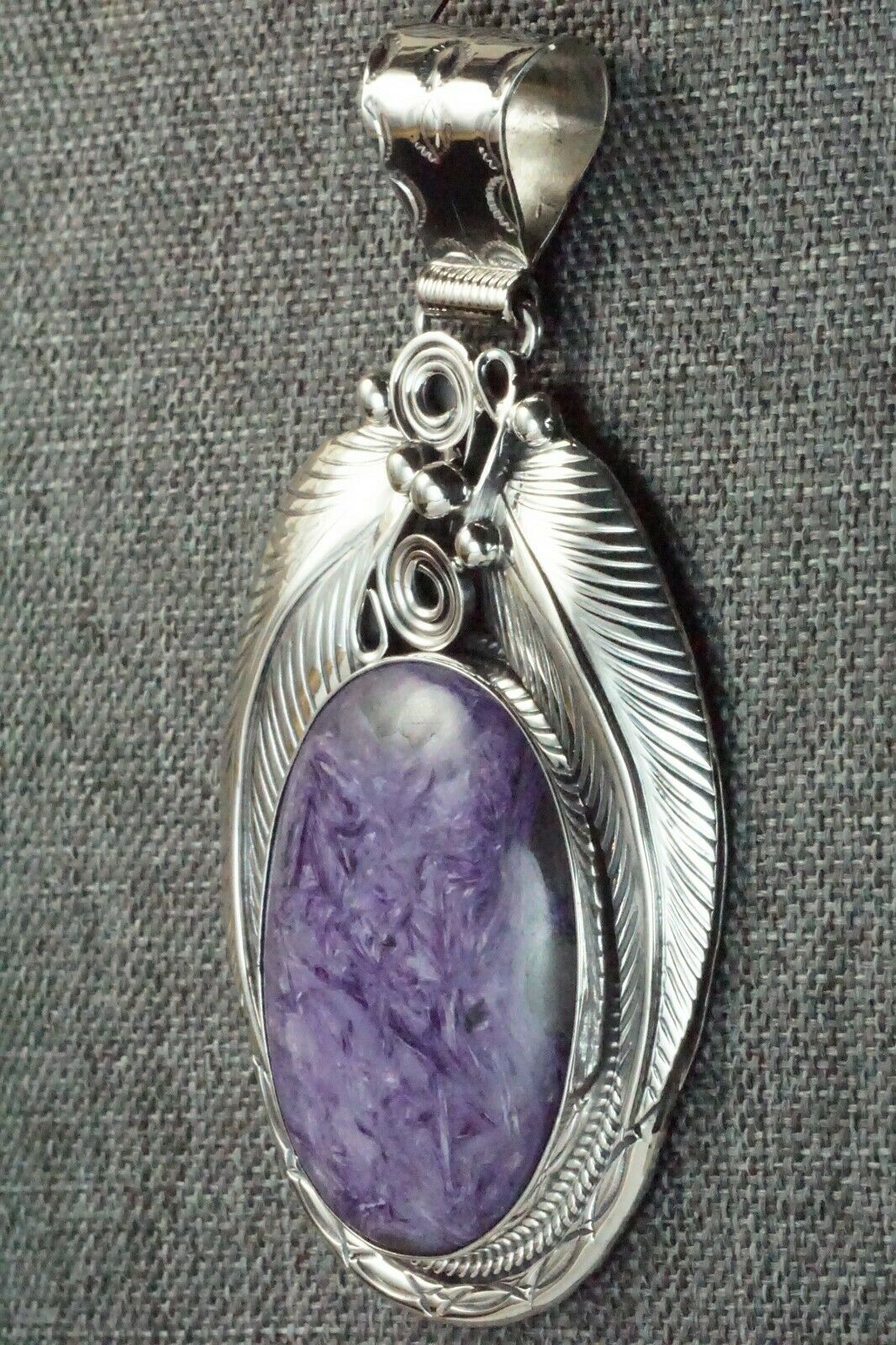 Charoite & Sterling Silver Pendant - Davey Morgan
